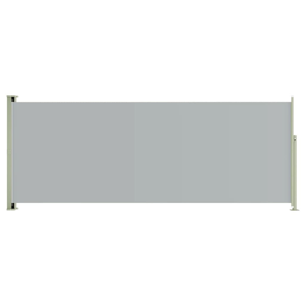 vidaXL sammenrullelig sidemarkise til terrassen 117x300 cm grå