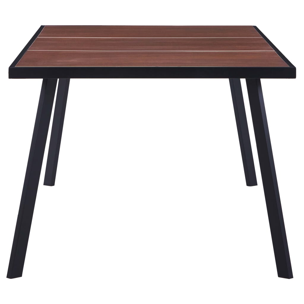 vidaXL spisebord 200x100x75 cm MDF sort og mørkt træ