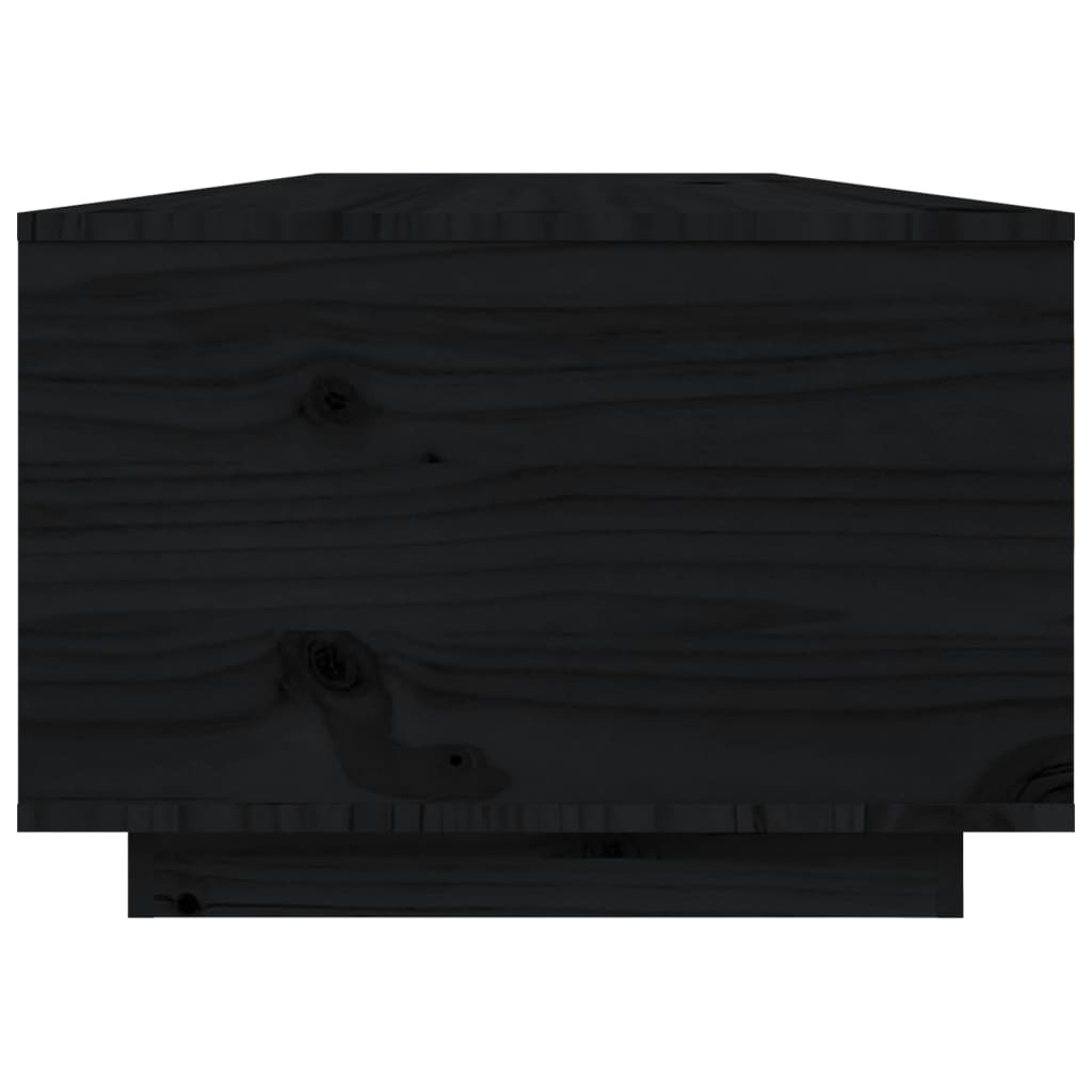 vidaXL sofabord 80x50x35,5 cm massivt fyrretræ sort