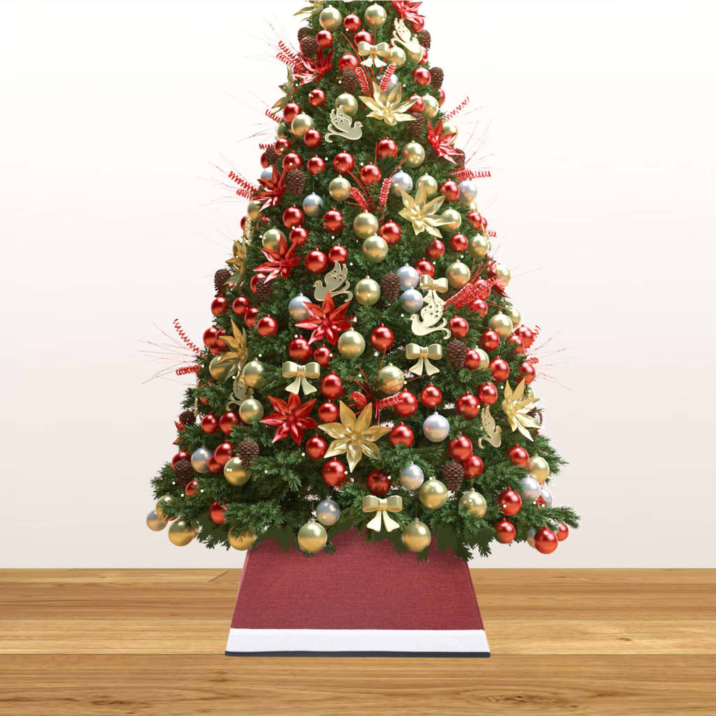vidaXL skjuler til juletræsfod 48x48x25 cm rød og hvid