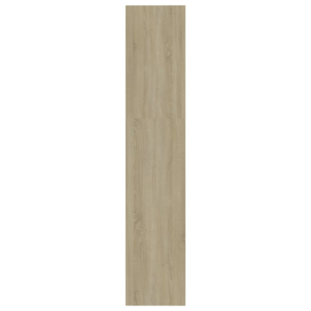 vidaXL bogreol med 4 hylder 60x30x151,5 cm konstrueret træ hvid og eg