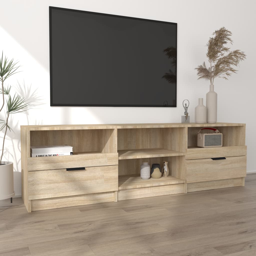 vidaXL tv-bord 150x33,5x45 cm konstrueret træ sonoma-eg