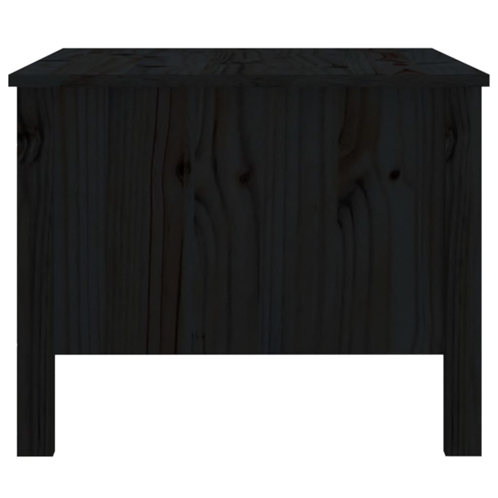 vidaXL sofabord 100x50x40 cm massivt fyrretræ sort