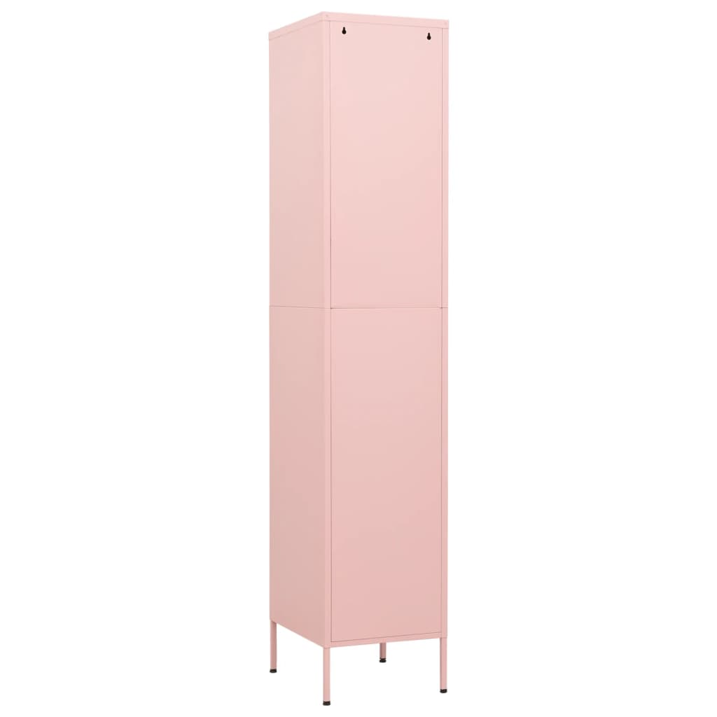 vidaXL skab 35x46x180 cm stål pink