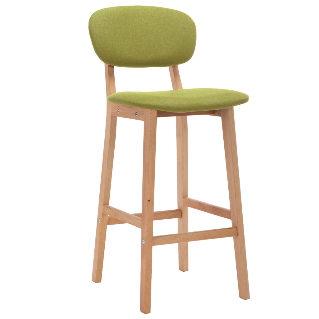 vidaXL barstole 2 stk. stof grøn