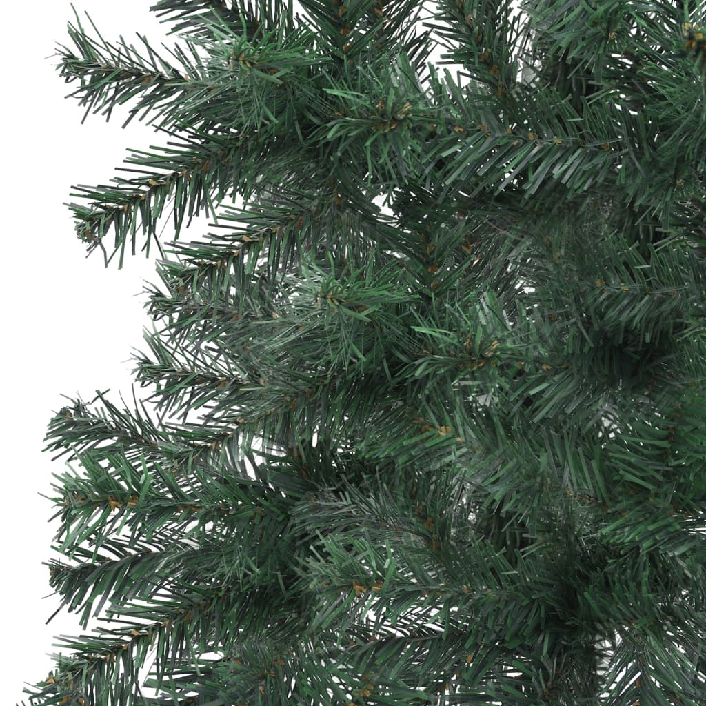 vidaXL kunstigt juletræ med lys 150 cm til hjørne PVC grøn