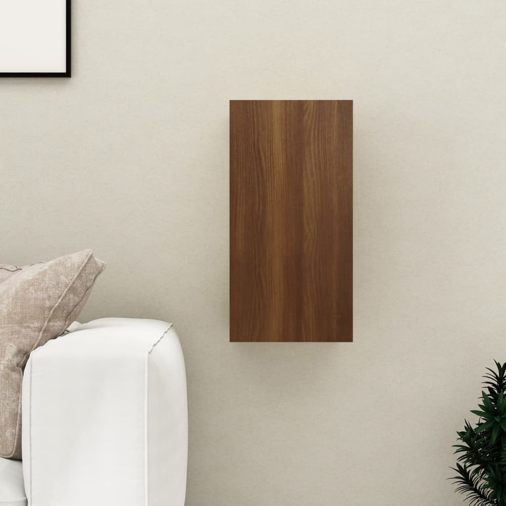 vidaXL tv-bord 30,5x30x60 cm konstrueret træ brun egetræsfarve