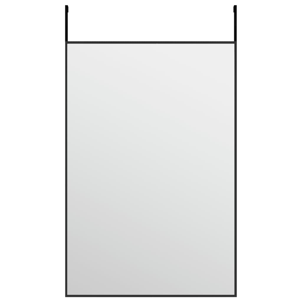 vidaXL dørspejl 40x60 cm glas og aluminium sort