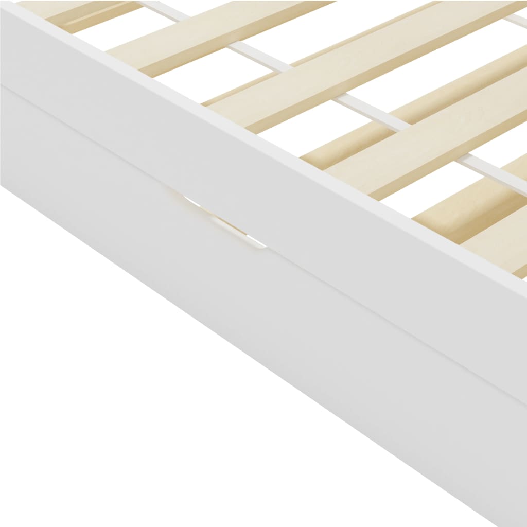 vidaXL sengstel udtræksseng 90 x 200 cm fyrretræ hvid