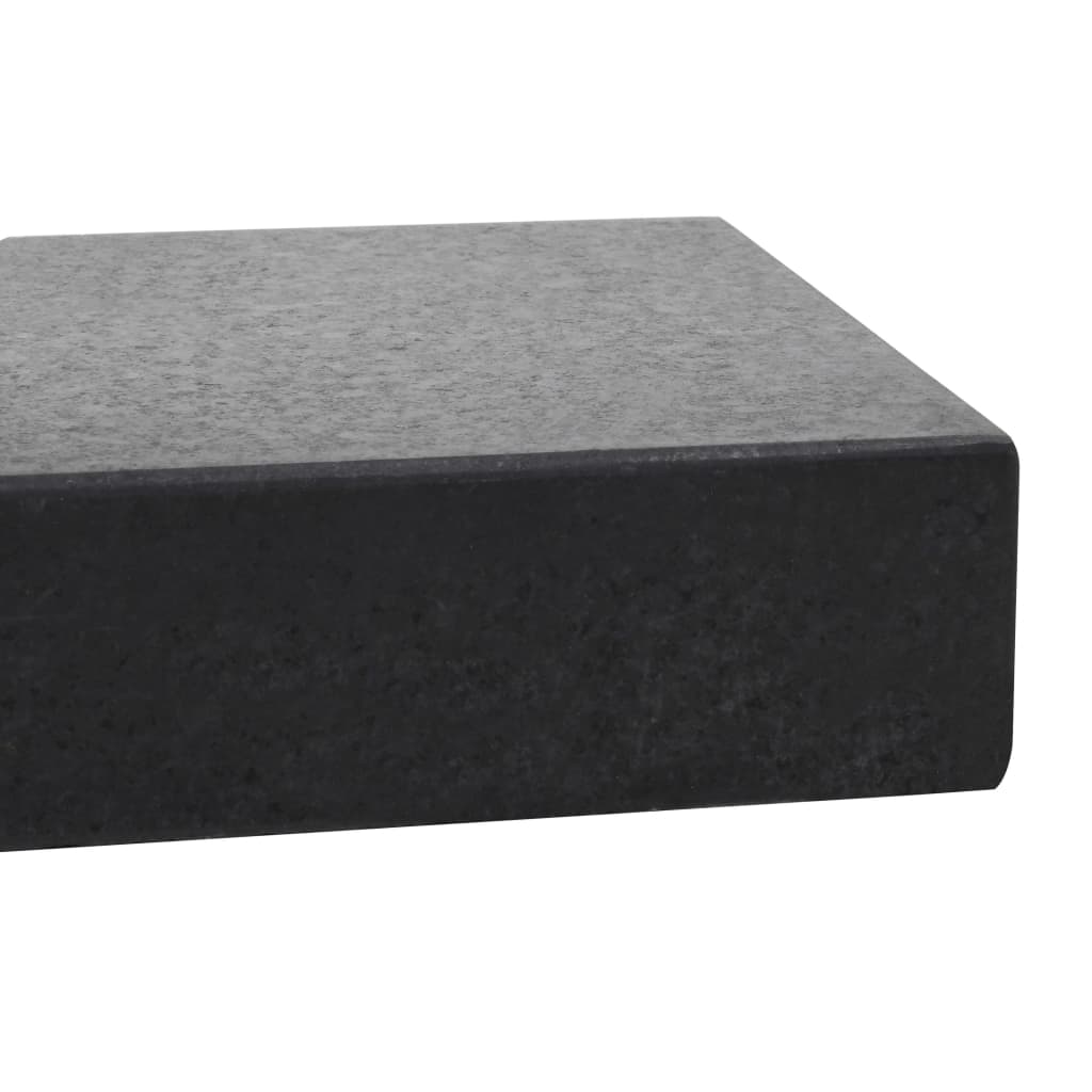 vidaXL parasolfod granit 25 kg rektangulær sort