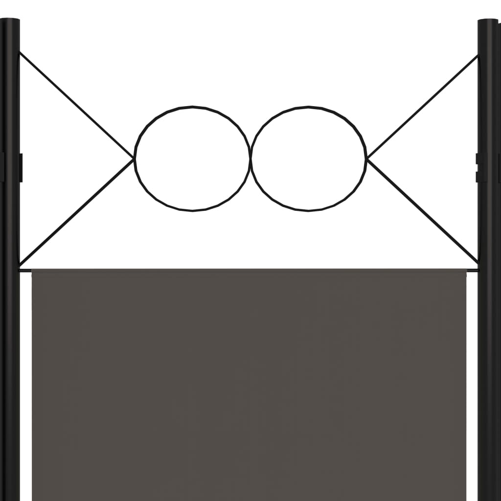 vidaXL 6-panels rumdeler 240 x 180 cm antracitgrå