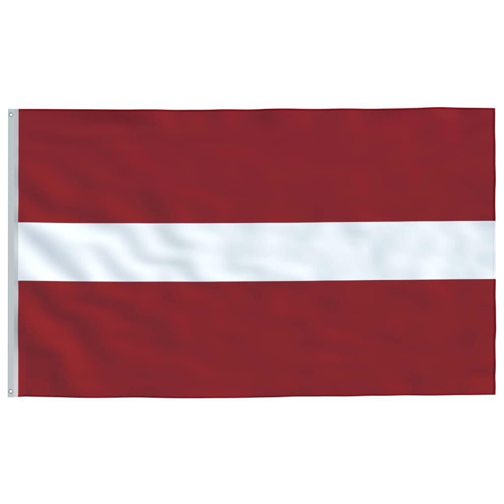 vidaXL Letlands flag og flagstang 6 m aluminium