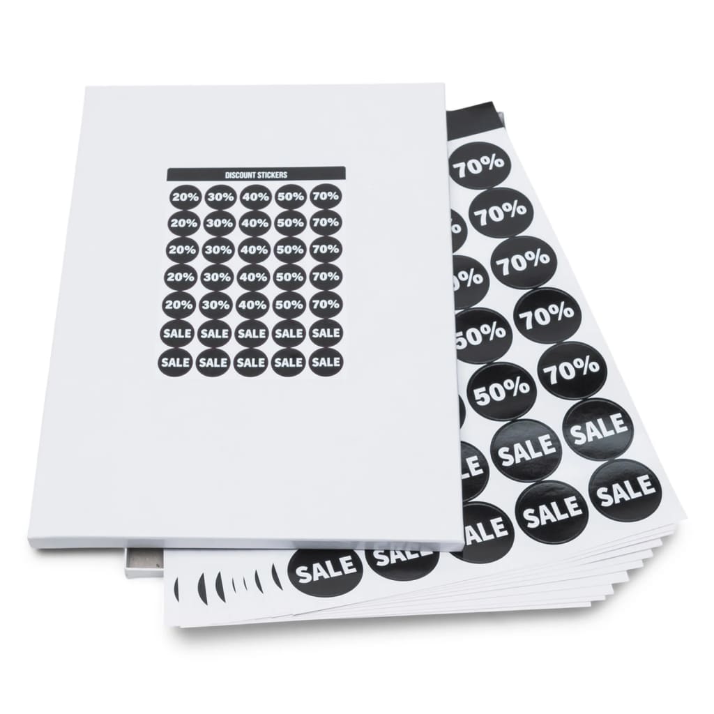 rillprint rabatmærker sortiment almindelig 10 ark x 5 æsker