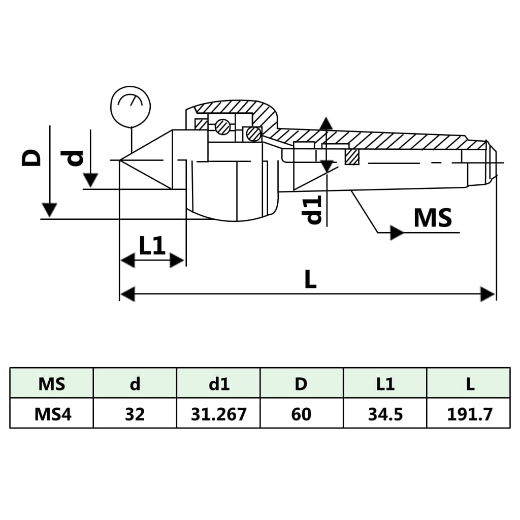 vidaXL roterende medløbspinol MT4