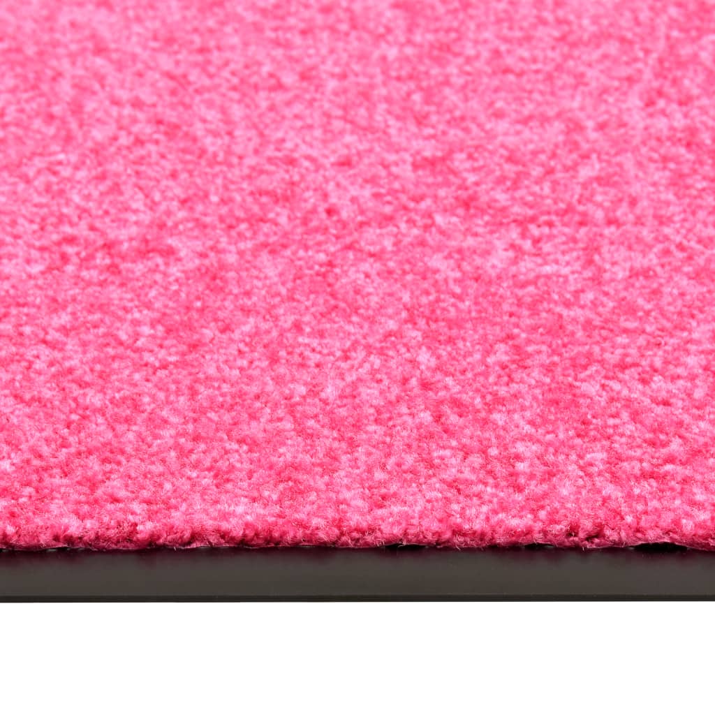 vidaXL vaskbar dørmåtte 60x90 cm pink