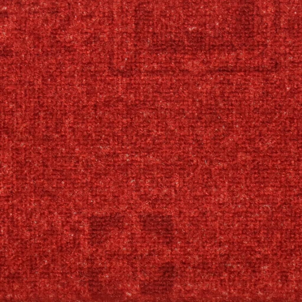 vidaXL selvklæbende trappemåtter 15 stk. 65x21x4 cm rød