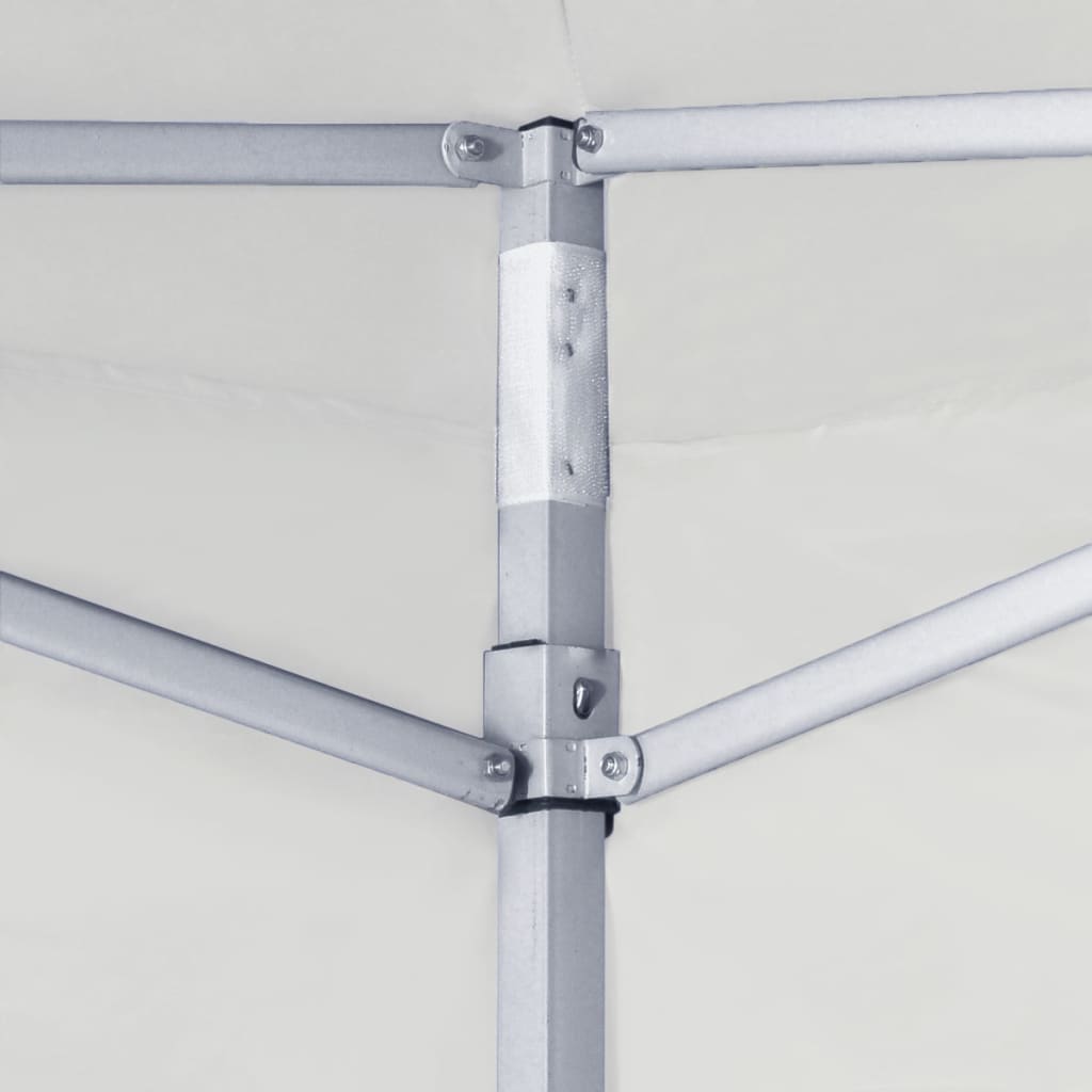 vidaXL foldbart festtelt med 2 sidevægge 2x2 m stål hvid