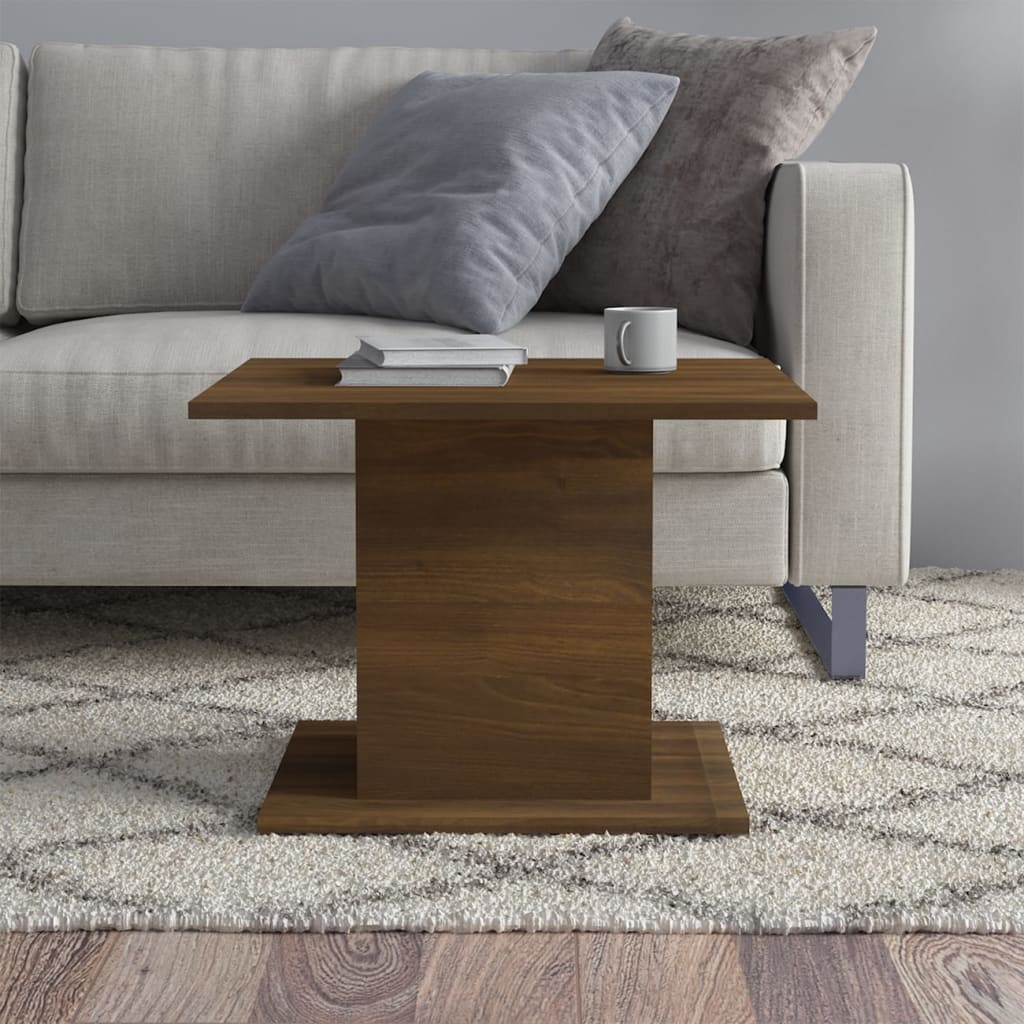 vidaXL sofabord 55,5x55,5x40 cm spånplade brun eg