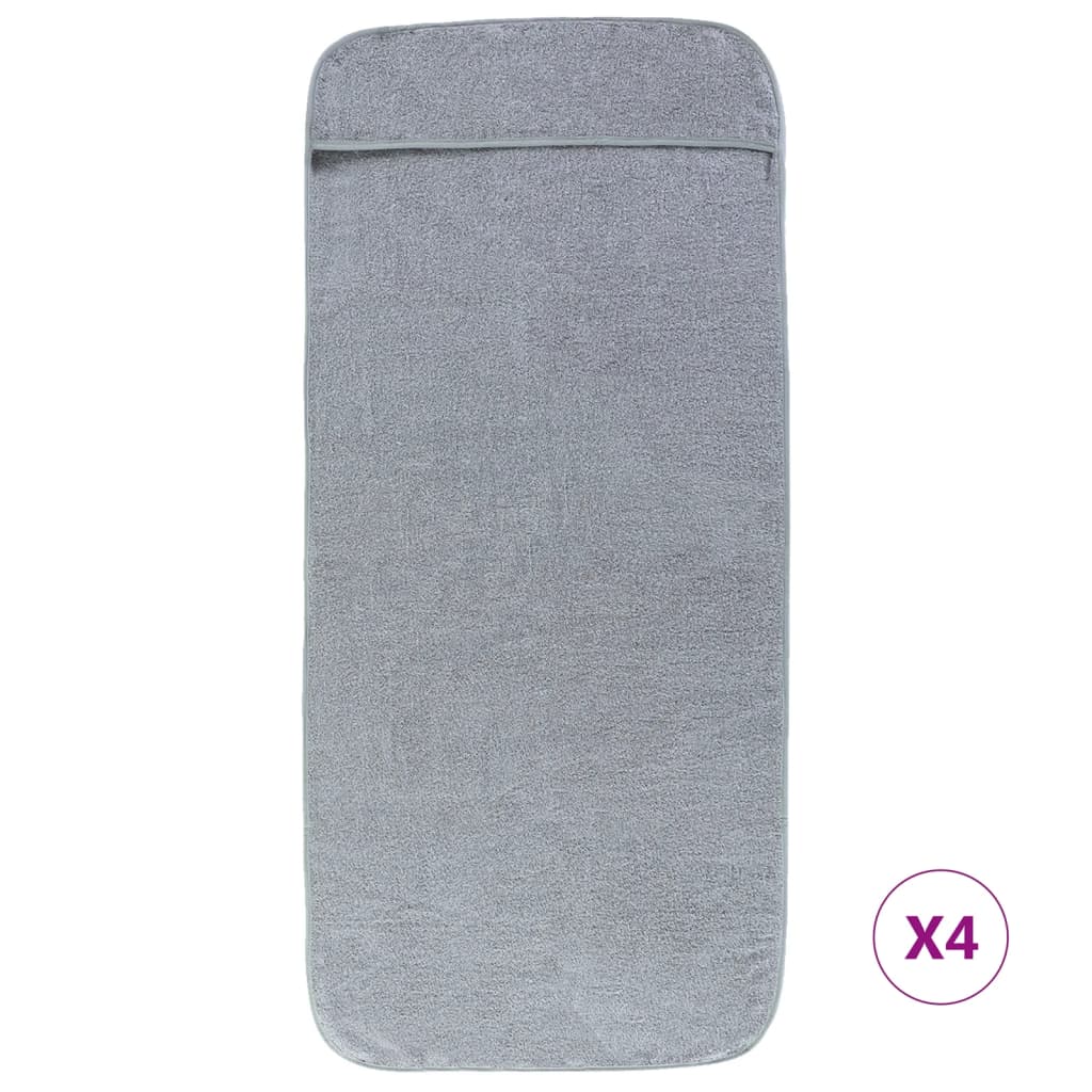 vidaXL strandhåndklæder 4 stk. 60x135 cm 400 GSM stof grå