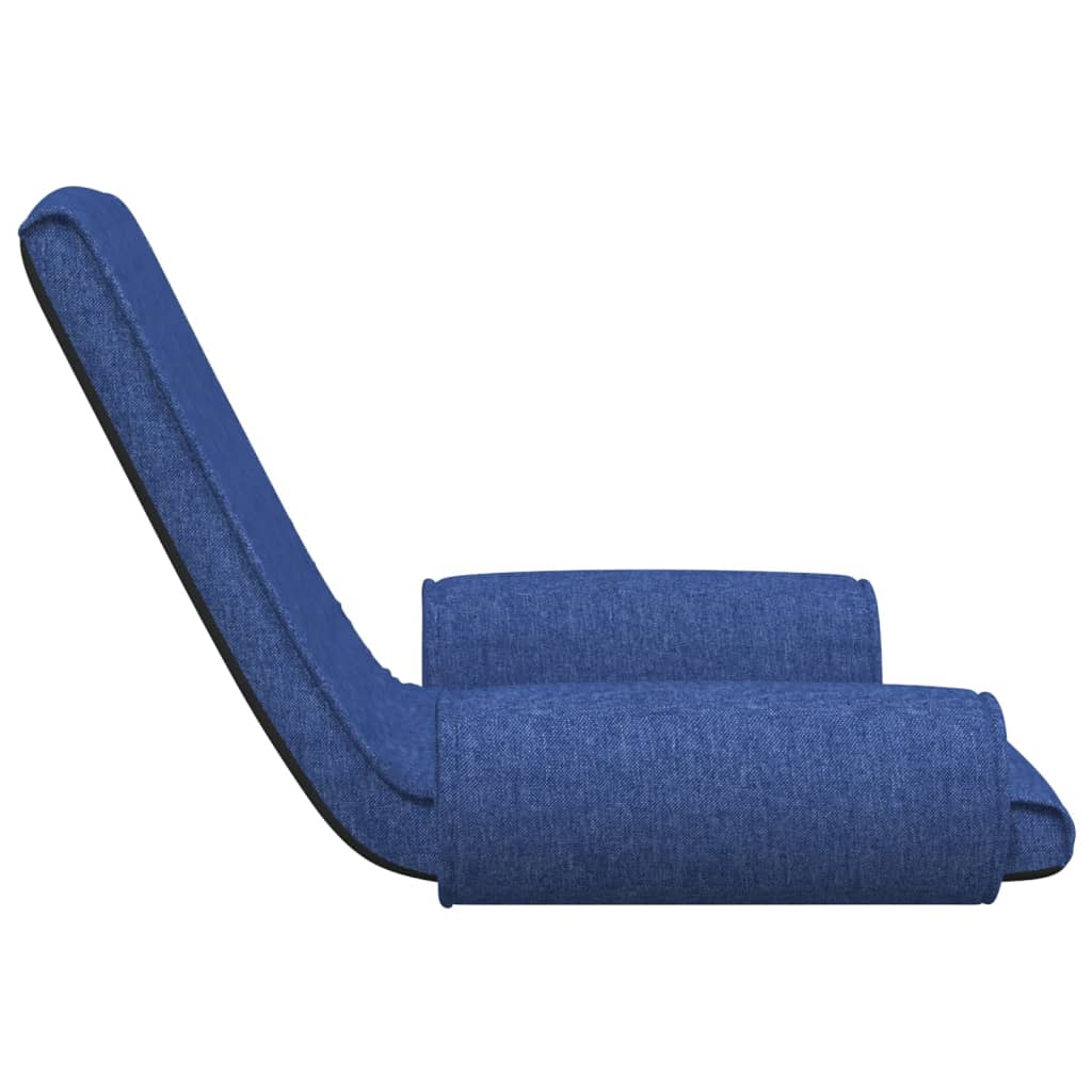 vidaXL foldbar gulvstol stof blå