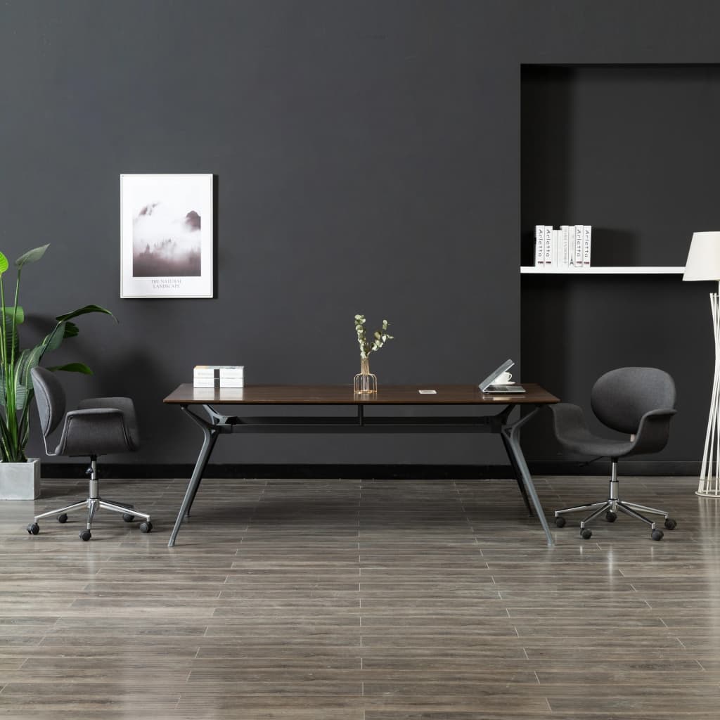 vidaXL drejelige spisebordsstole 2 stk. stof grå