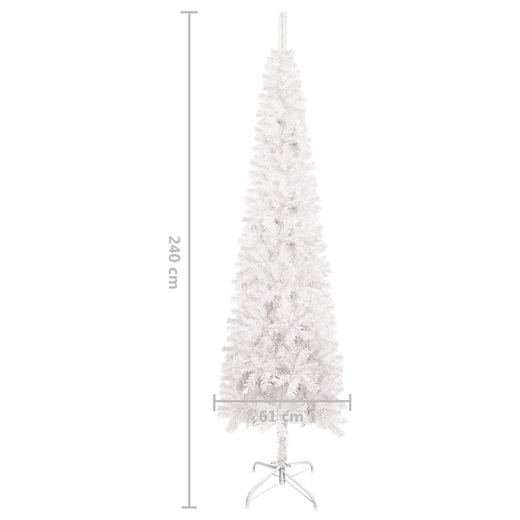 vidaXL smalt juletræ 240 cm hvid