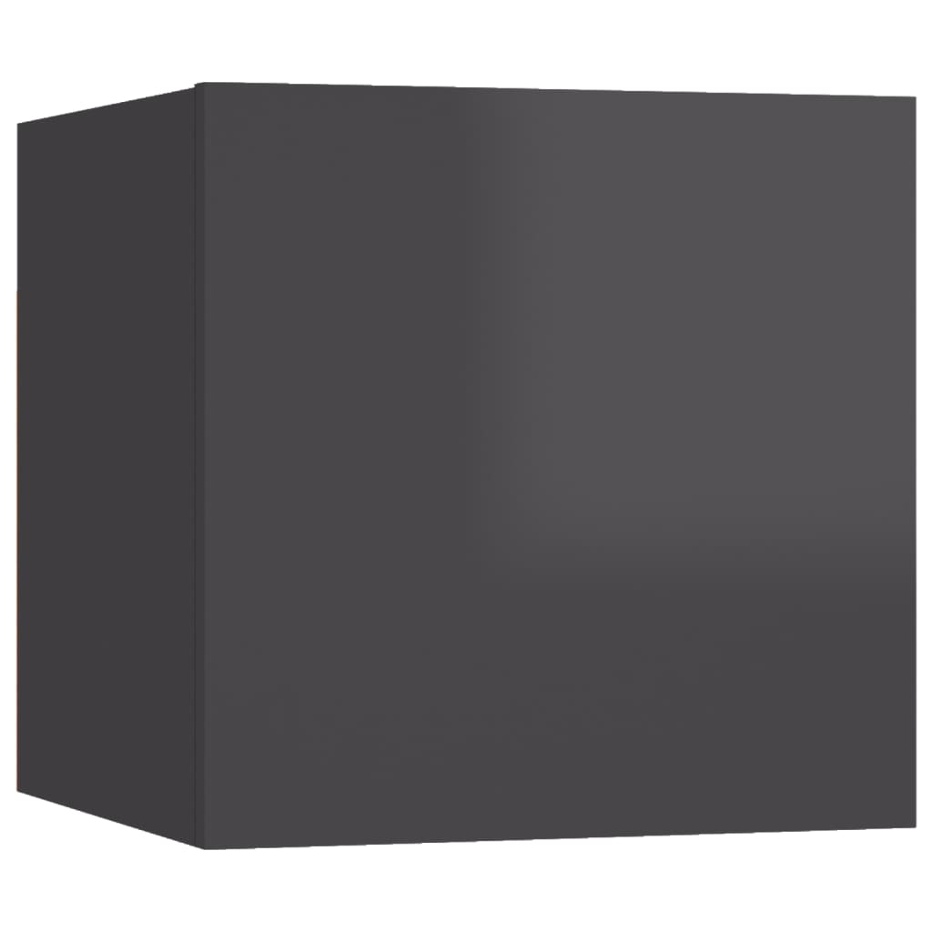 vidaXL væghængt tv-skab 30,5x30x30 cm grå højglans