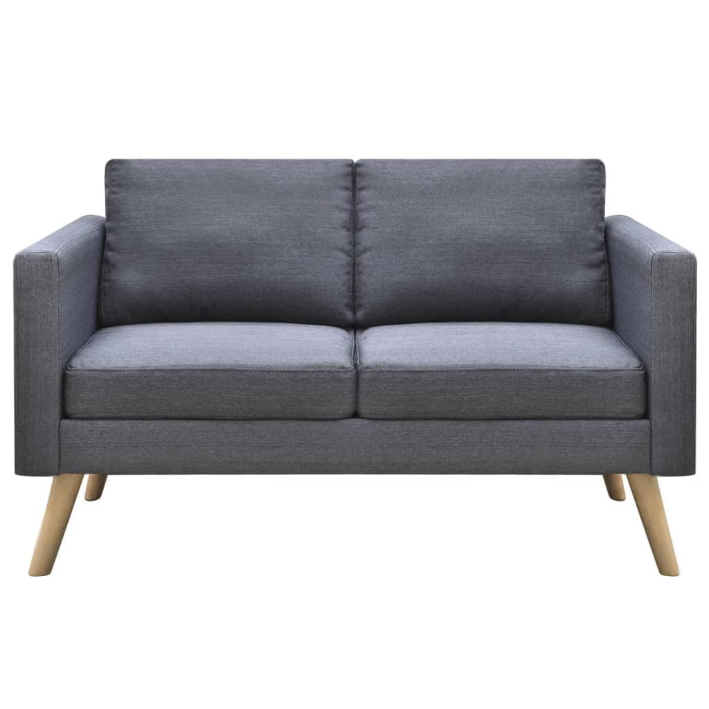 vidaXL sofa 2-pers. stof mørkegrå