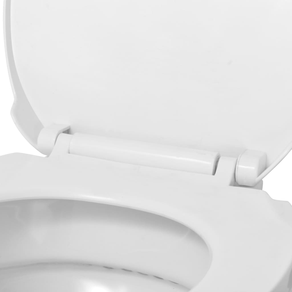 vidaXL væghængt toilet soft close-sæde keramik hvid