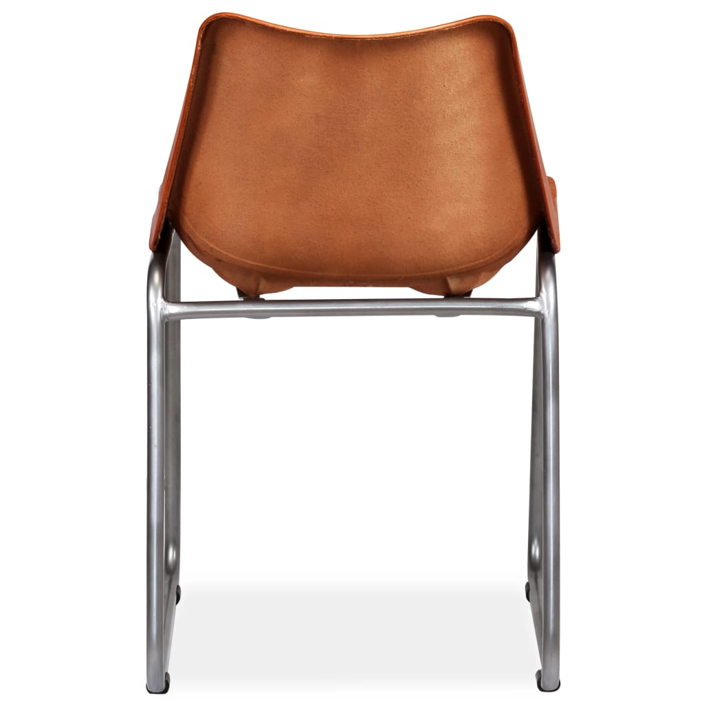 vidaXL spisebordsstole 6 stk. ægte læder brun