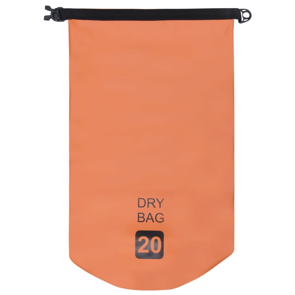 vidaXL vandtæt tørpose 20 l PVC orange