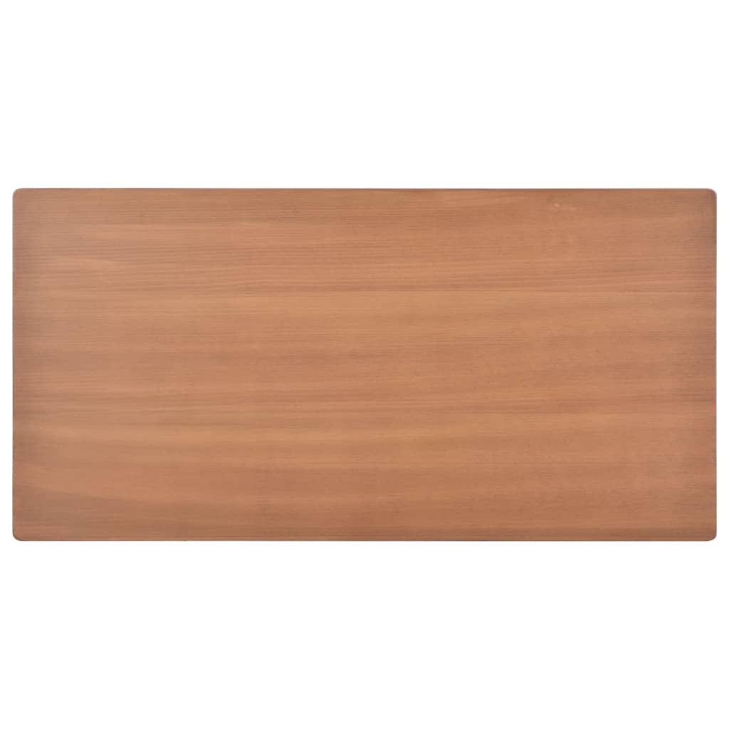 vidaXL spisebord 120x60x73 cm massive krydsfiner og stål brun