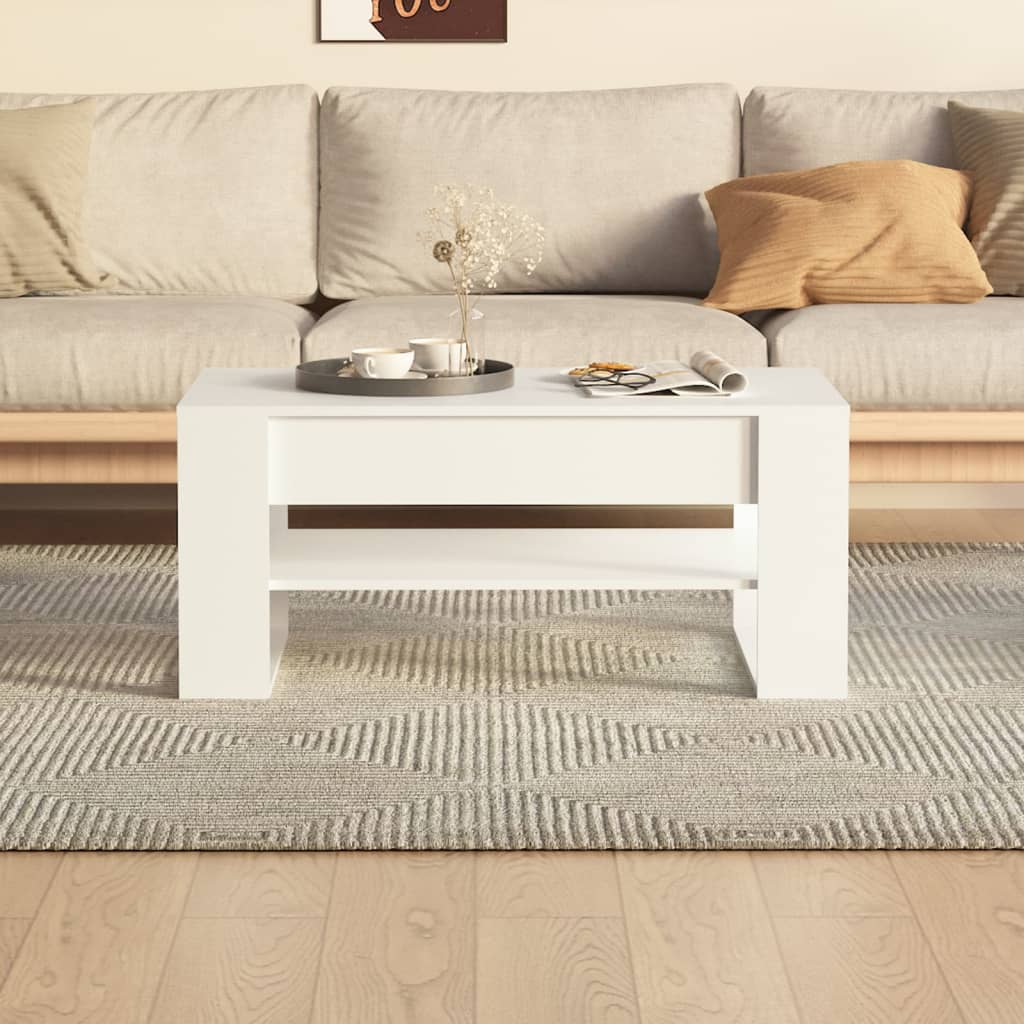 vidaXL sofabord 102x55x45 cm konstrueret træ hvid