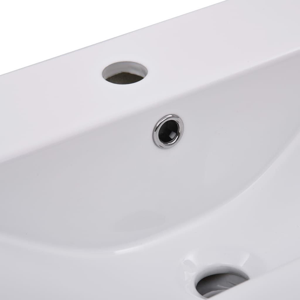 vidaXL indbygget håndvask 61x39,5x18,5 cm keramisk hvid