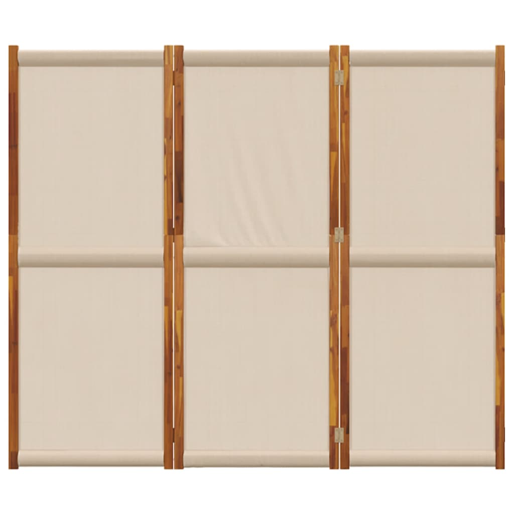 vidaXL 3-panels rumdeler 210 x 180 cm gråbrun