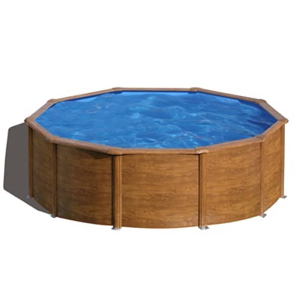 Gre poolsæt ”Pacific” rund brun 460 cm KIT460WB