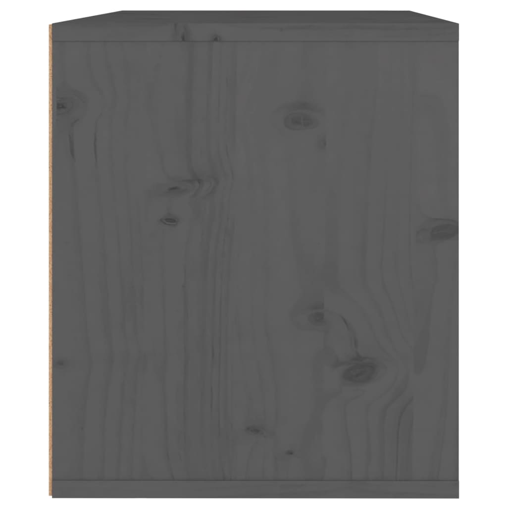 vidaXL vægskab. 45x30x35 cm massivt fyrretræ grå
