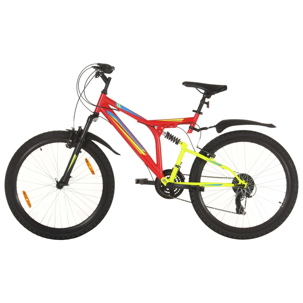 vidaXL mountainbike 21 gear 26 tommer hjul 49 cm rød