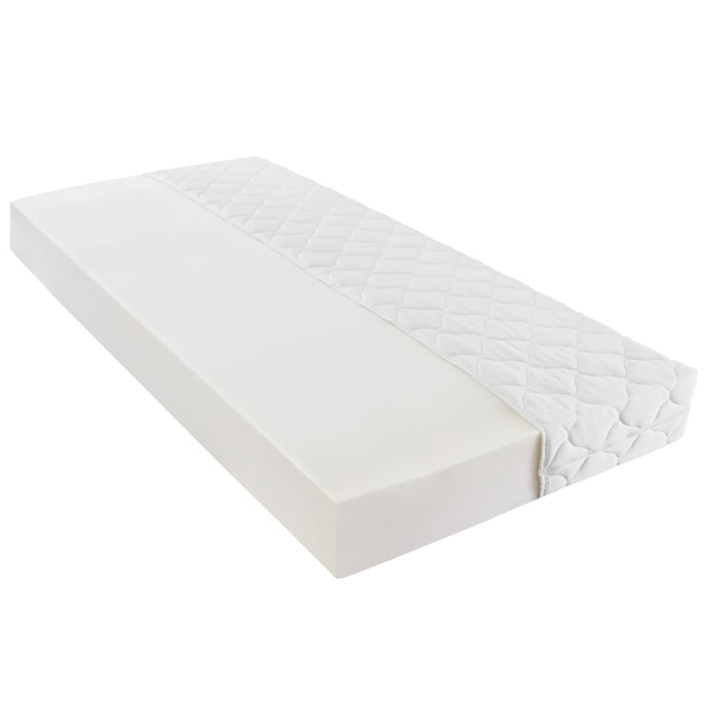 vidaXL seng med madras 180 x 200 cm stof beige