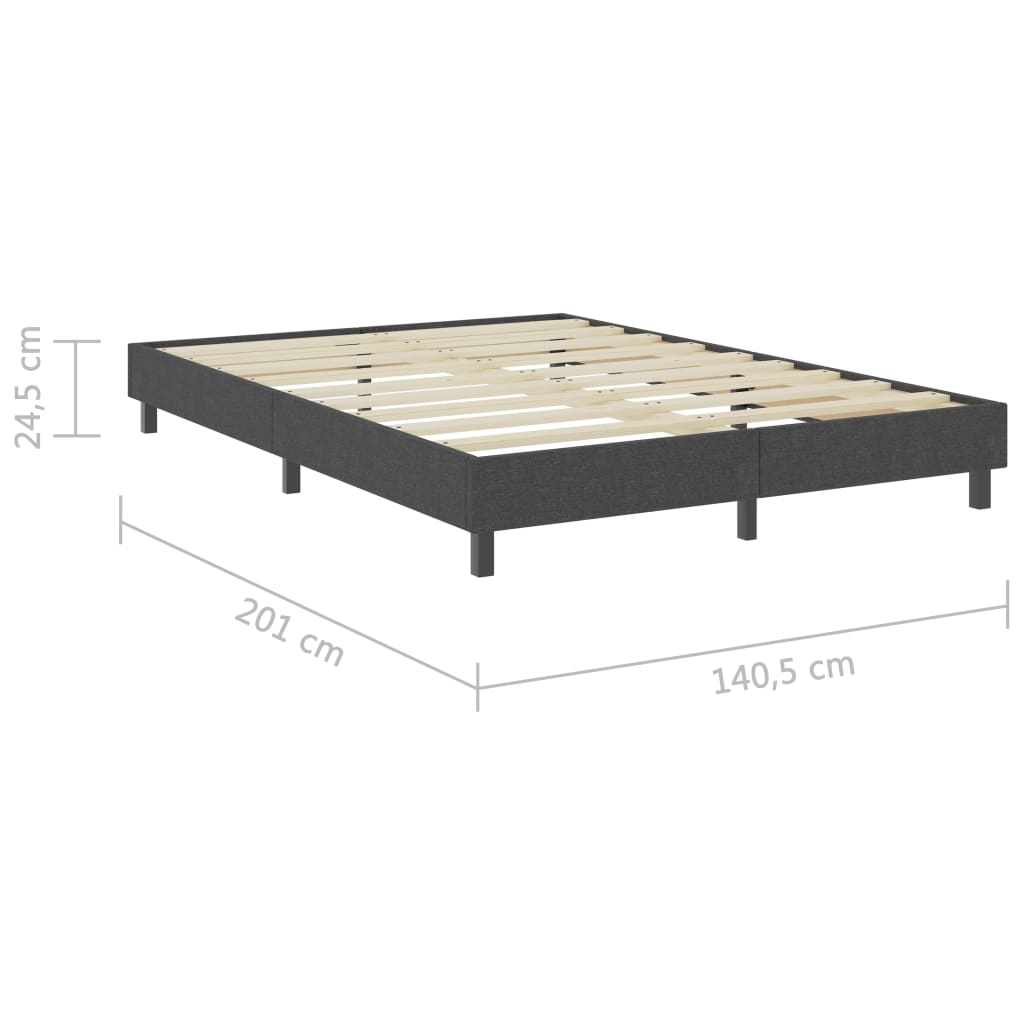 vidaXL sengestel til boxmadras 140x200 cm stof grå