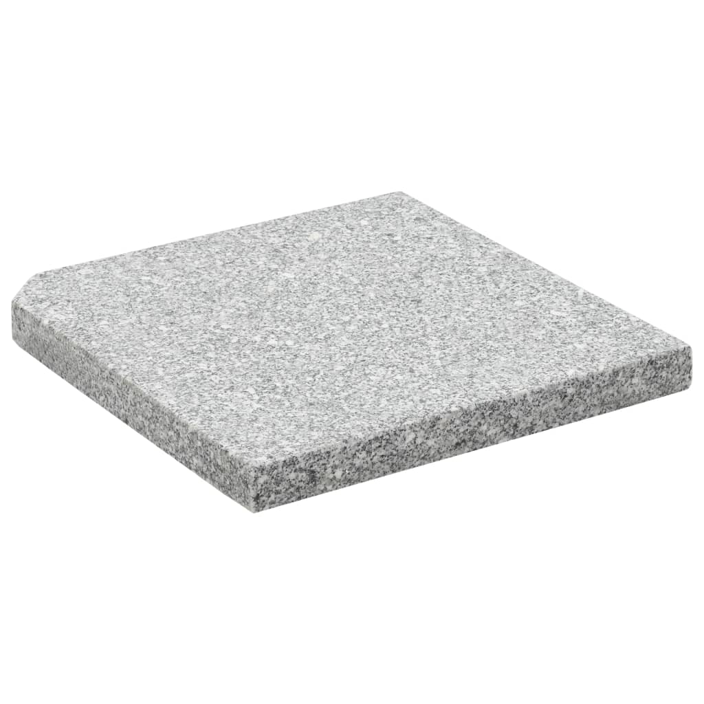 vidaXL vægtplade til parasol granit 25 kg firkantet grå