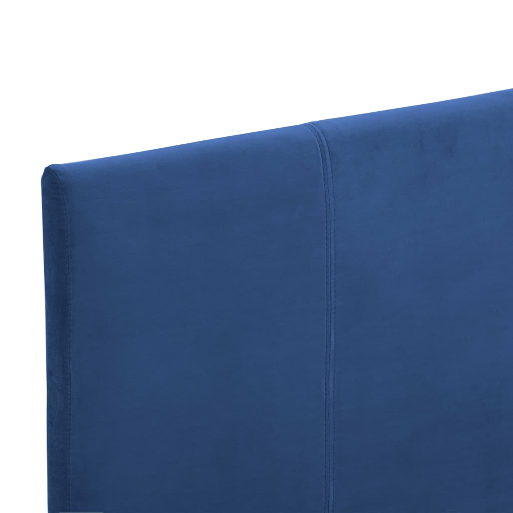 vidaXL sengestel 90 x 200 cm stof blå