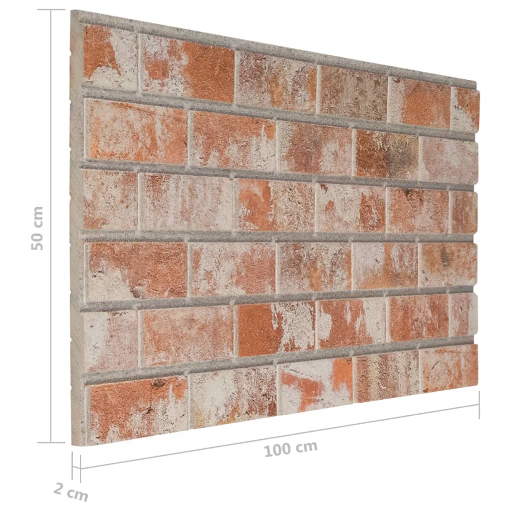 vidaXL 3D-vægpaneler 10 stk. EPS murstensdesign rød