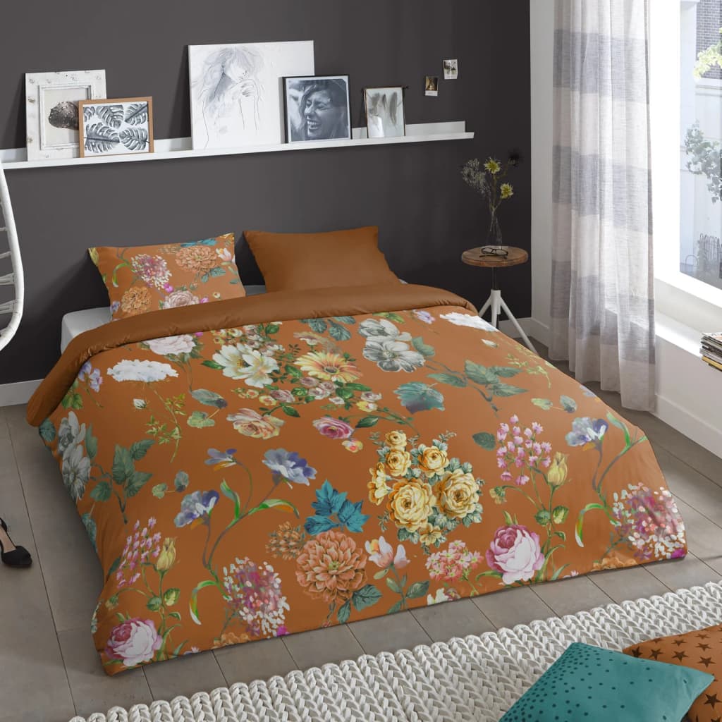 Good Morning sengetøj SHINSHOU 200x200 cm terrakotta brun