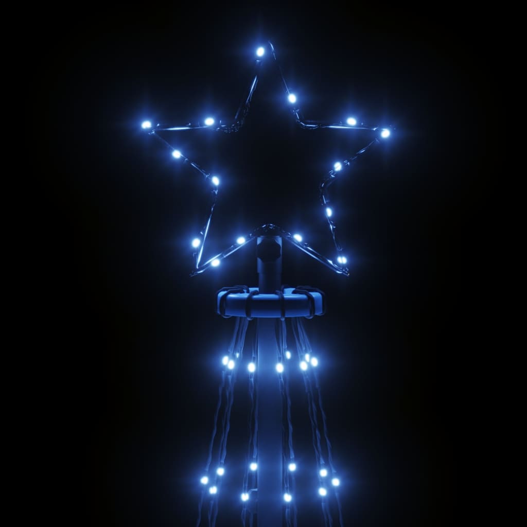 vidaXL kegleformet juletræ 230x800 cm 1134 LED'er blåt lys