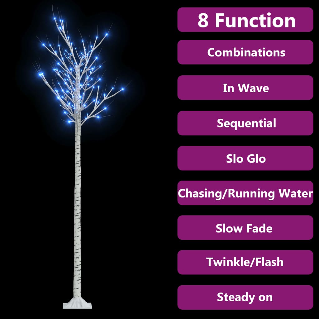 vidaXL lystræ 200 LED'er 2,2 m indendørs/udendørs pil blåt lys