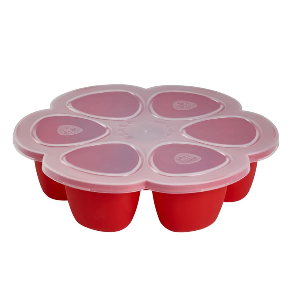Beaba portionsfrysebakke silikone 6x150 ml rød 912559