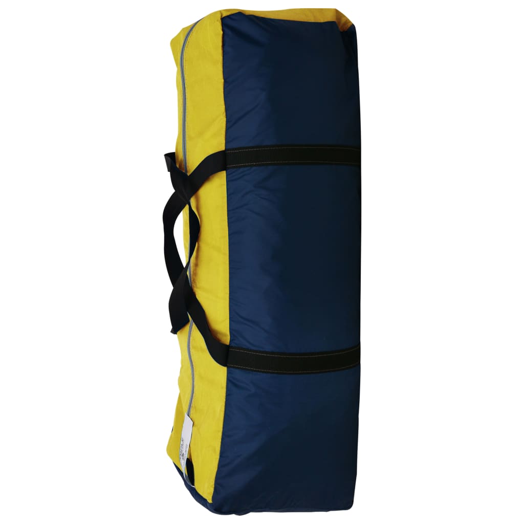 vidaXL campingtelt til 9 personer stof blå og gul