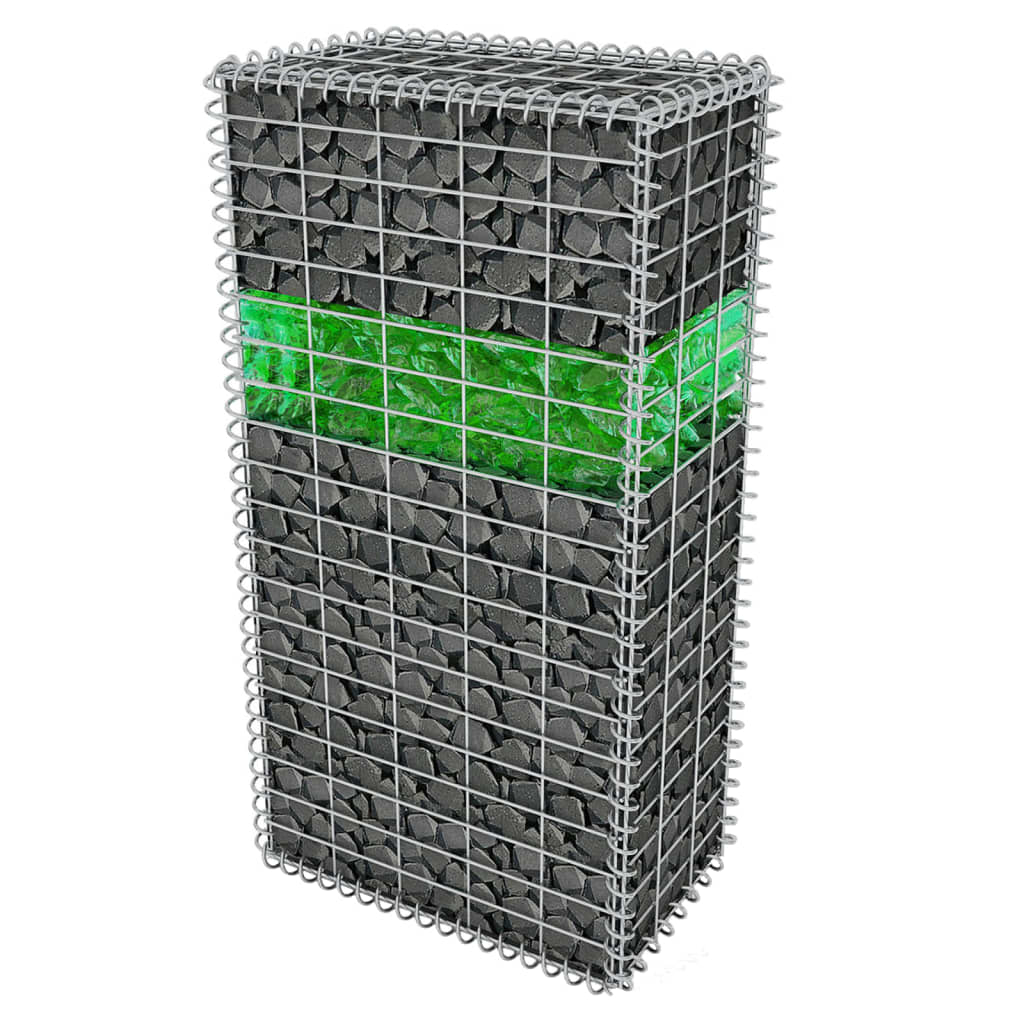 vidaXL gabion-sten 60-120 mm 25 kg grønt glas
