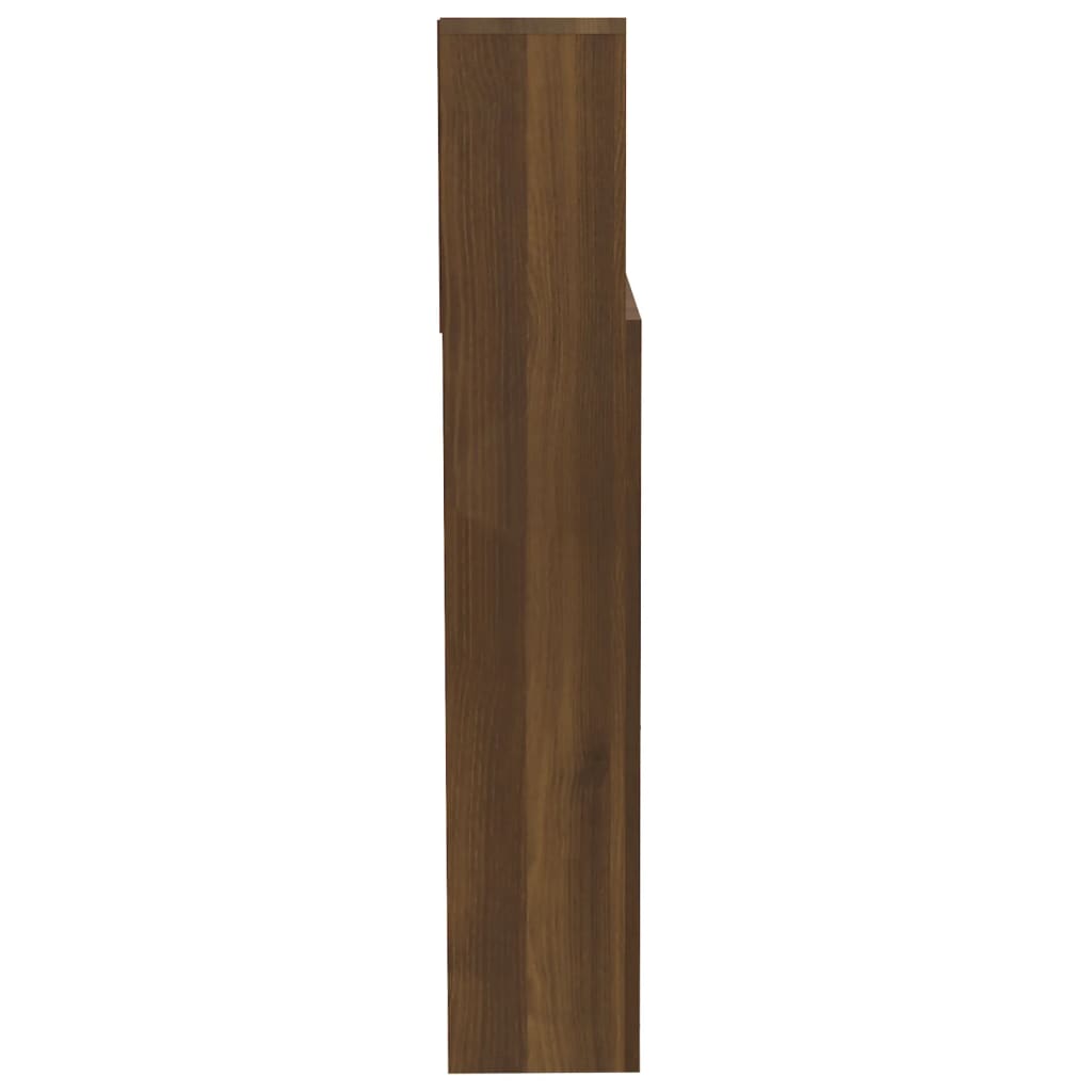 vidaXL sengegavl med opbevaring 200x19x103,5 cm brun egetræsfarve